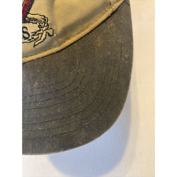 STARTER Vtg 90's MLB Atlanta Braves Paisley Under Brim Letterman A Snapback Hat - Picture 4 of 10